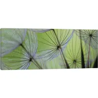 Canvas Schilderij - Paardenbloem - Bloemen - Planten - Natuur - Landschap - Schilderij Woonkamer - Schilderijen op - Inclusief Frame - 45x145cm (LxB)