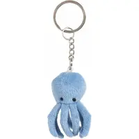 Nature Planet Pluche Octopus/Inktvis knuffel sleutelhanger - 6 cm - Speelgoed dieren