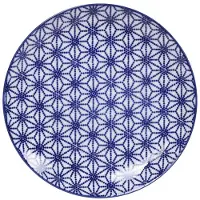 Tokyo Design Studio Nippon Bord 20,6 Cm Star - Dinerborden Porselein Blue - 16023