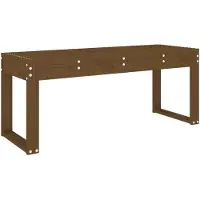 vidaXL Tuinbank 110x38x45 cm massief grenenhout honingbruin
