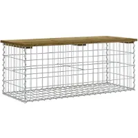 vidaXL Tuinbank schanskorfontwerp 103x44x42 cm geïmpregneerd hout
