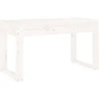 vidaXL Tuinbank 80x38x45 cm massief grenenhout wit