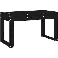 vidaXL Tuinbank 80x38x45 cm massief grenenhout zwart