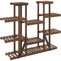 vidaXL Plantenstandaard 110x25x110,5 cm massief vurenhout