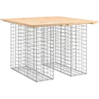 vidaXL Tuintafel schanskorfontwerp 100x102x72 cm massief grenenhout