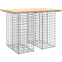 vidaXL Tuintafel schanskorfontwerp 100x70x72 cm massief grenenhout