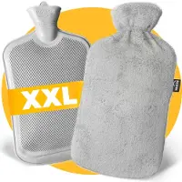 Pasper XXL kruik met hoes 3,5 liter - Pasper warmwaterkruik - 8 uur warmte - cadeau voor vrouw, vriendin en verjaardag