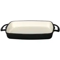 Vogue Rechthoekige ovenschaal zwart 1,8 Liter | inductieproof