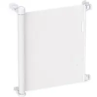 Goliving Oprolbaar Traphekje - Veiligheidshekje - Kinderhekje - Push & Turn - 10 tot 150 cm Breed - Aluminium frame - Mesh - Wit