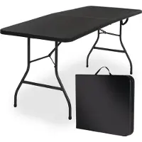 Goliving Opklapbare tafel - Campingtabel - Opklapbare buitentafel - Weerbestendig - 180x70x74 cm - Zwart