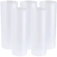 Juypal Hogar Juypal longdrink glas - 12x - wit - kunststof - 330 ml - herbruikbaar - Drinkglazen