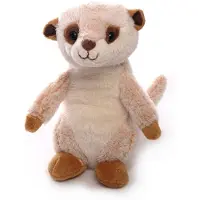 Imware Inware pluche stokstaartje knuffeldier - beige - staand - 20 cm - Knuffeldier