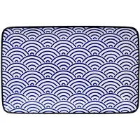 Tokyo Design Studio Nippon Sushi Plate 13,5x21 Cm Wave - Dinerborden Porselein Blue - 15607
