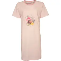 Temptation Dames Nachthemd - Bigshirt - 100% Katoen - Roze - Maat L