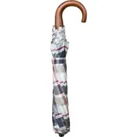 Classic Canes Opvouwbare paraplu - Houten handvat - Ruit motief