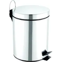 SENSEA - URBAN badkamerprullenbak - 5L - Rond - Staal - Grijs - Chroomafwerking