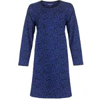 Temptation Dames Nachthemd - Bigshirt - Panter print - Blauw - Maat XL