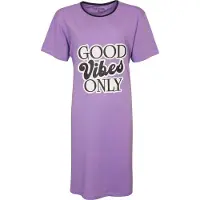 Temptation Dames Nachthemd - Bigshirt - Paars - Maat S