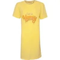 Temptation Dames Bigshirt - Sweet like Honey Print - Geel - Maat S