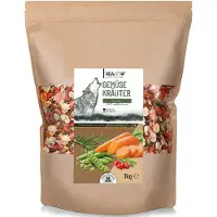 ReaVET Groenten en Kruiden Variatie - Groentevlokken voor honden - Erwt, wortel, luzerne en kruiden - Graanvrij - 1 kg
