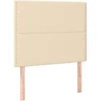 vidaXL Hoofdbord crème 90x5x118/128 cm stof