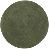 vidaXL Vloerkleed HUARTE laagpolig zacht wasbaar Ø 100 cm bosgroen