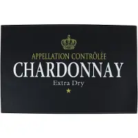 Mars & More deurmat wijn chardonnay zwart 75x50cm
