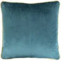 Mars & More kussen fluweel goud petrol 45x45cm