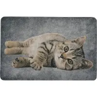 Mars & More deurmat grijs tabby liggend 75x50cm