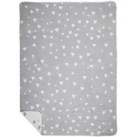 Mars & More plaid hartjes all over licht grijs 130x180cm