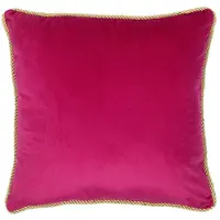 Mars & More kussen fluweel goud fuchsia 45x45cm
