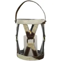 Mars & More *windlicht koe hengsel bruin/wit 20cm*