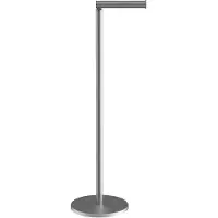 Intirilife toiletrolhouder in zilver - hoogte 55 cm -multifunctionele roestvrijstalen vrijstaand