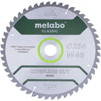 Metabo cordless cut wood - classic 628690000 Cirkelzaagblad 254 x 30 mm Aantal tanden: 48 1 stuk(s)