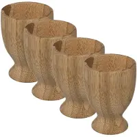 Secret De Gourmet Eierdopje - 4 stuks - Bamboe - 7,5 cm - Eierdopjes