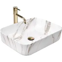 REA Demi Aiax Shiny Opzetwastafel Steen Imitatie 51x39 cm