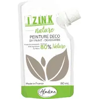 Aladine plakkaatverf Izink Nature 80 ml grijsbruin knijpzakje.