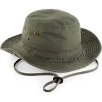 Beechfield Outback hoed - Bucket hat - Vissershoedje - Safari - Dames en heren - Groen