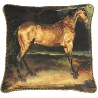 Mars & More klassiek fluweel kussen paard bruin 45x45cm*