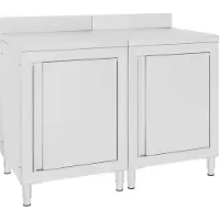 vidaXL Werktafelkast commercieel 120x60x96 cm roestvrij staal