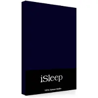 ISleep Kussenslopen Satijn Katoen - 2 Stuks - Donker Blauw