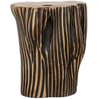 MUST Living Stripe krukje teakhout 35x35x42cm