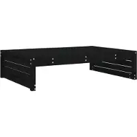 vidaXL Tuinvoetenbank 120x80 cm massief grenenhout zwart