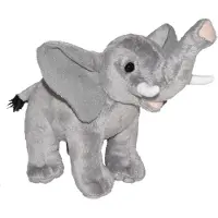 Wild republic knuffel olifant 20 cm pluche grijs