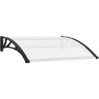 vidaXL Deurluifel 120x75 cm PC zwart en transparant