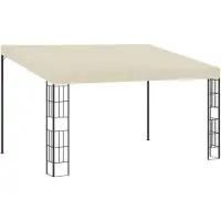 vidaXL Wandprieel 3x4 m stof crèmekleurig