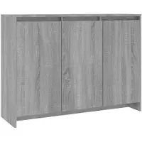 vidaXL Dressoir 102x33x75 cm bewerkt hout grijs sonoma eikenkleurig