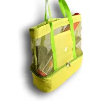 Merkloos Picknick tas Picknick rugzak groen met ritssluiting Strandtas picknickmand 20 liter Picknickset
