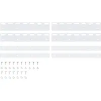 vidaXL Verbindingsplaten 4 st 28 cm roestvrij staal zilverkleurig