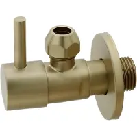Xellanz Minimal hoekstopkraan 1/2" x 3/8" of knel 10 mm geborsteld messing
